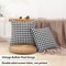Black and White Buffalo Plaid Outdoor Pillow Covers 18x18 Set of 2, 18 x 18 Modern Farmhouse Decor Couch Pillows, Black White Winter Christmas Holiday Plaid Pillows (No Pillow Inserts)